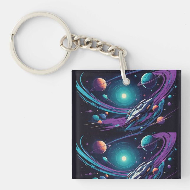 kosmische Reise Schlüsselanhänger (Vorderseite)