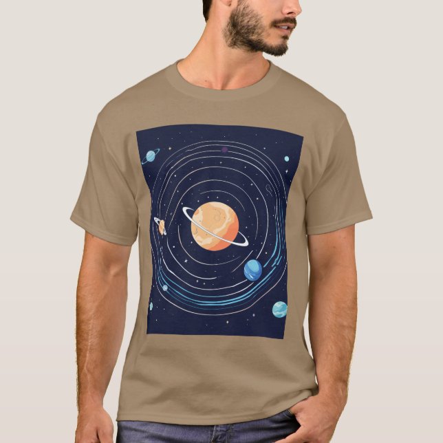 "Kosmische Reise" T-Shirt (Vorderseite)