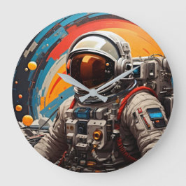 Kosmische Reisen Retro-Wand-Uhr Große Wanduhr