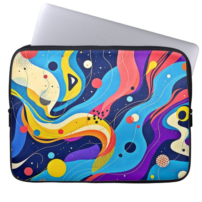 Kosmische Rhythmuskunst Laptopschutzhülle (Vorderseite)