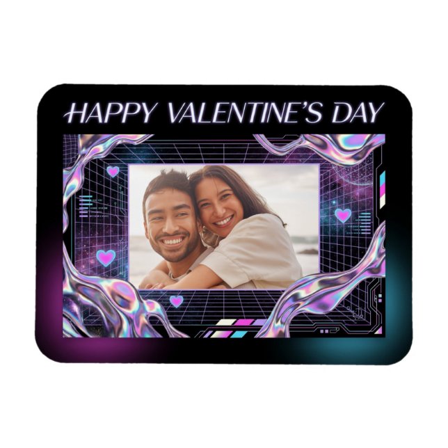 Kosmische Romanze Digitale Liebe Magnet (Horizontal)