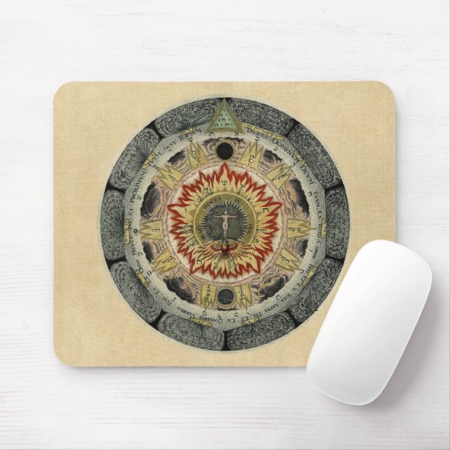 Kosmische Rose Mandala Mousepad (Mit Mouse)