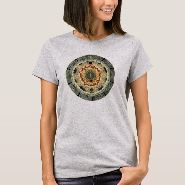 Kosmische Rose Mandala T-Shirt (Vorderseite)