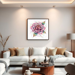 Kosmische Rose Poster
