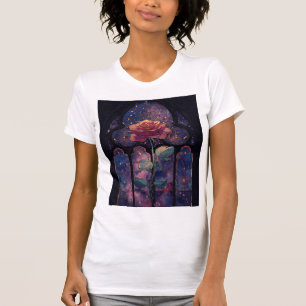 "Kosmische Rose T - Shirt aus Hartglas