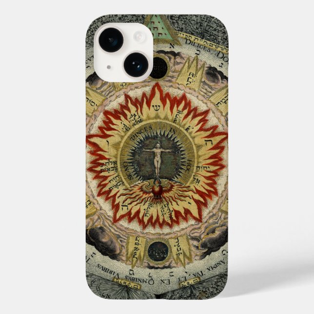 Kosmische Rose Tetragrammaton Mandala Case-Mate iPhone Hülle (Rückseite)