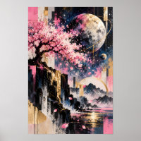 Kosmische Sakura-vergoldeter Vortex Pink Gold Gala