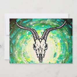 Kosmische Schädelkunst Feiertagskarte