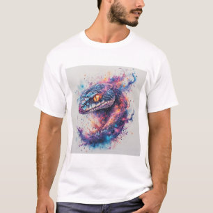 Kosmische Schlange mit leuchtenden Schuppen T-Shirt