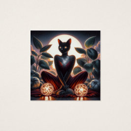 Kosmische schwarze Katze mit leuchtenden Augen, su