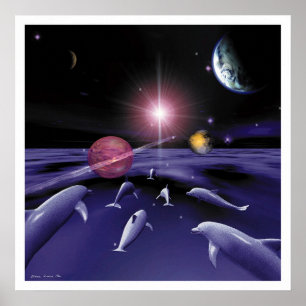 Kosmische Schwimmer Poster