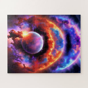 Kosmische Sicht junger Astronomen auf den mystisch Puzzle