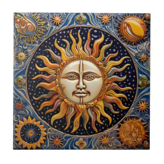kosmische Sonne Fliese