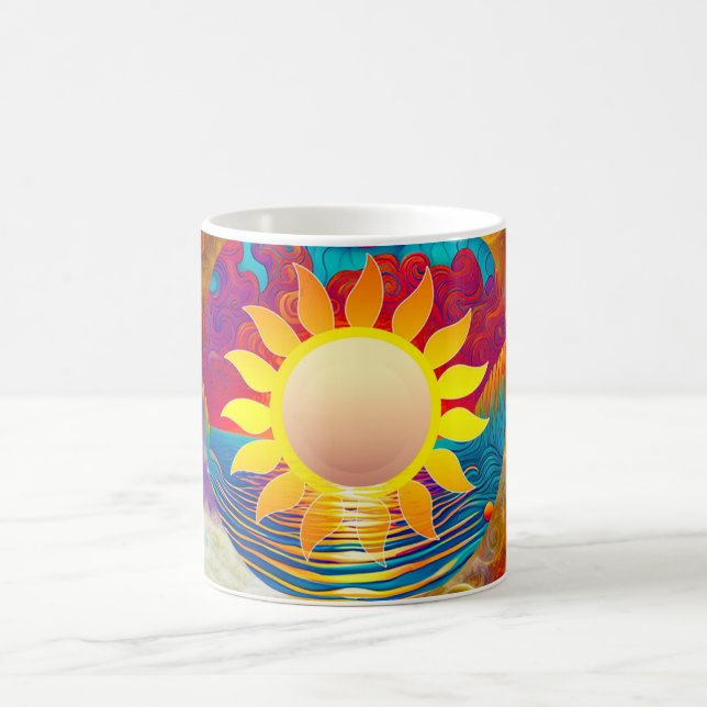 kosmische Sonne Kaffeetasse (Mittel)