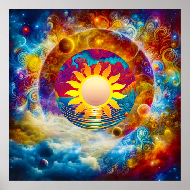 kosmische Sonne Poster (Vorne)