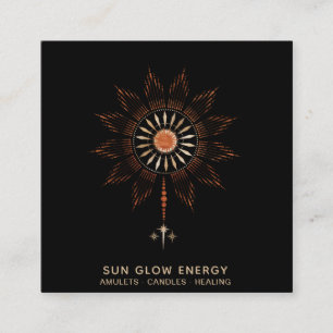 *~* Kosmische Sonnenstrahlen Energieglaschen Quadratische Visitenkarte