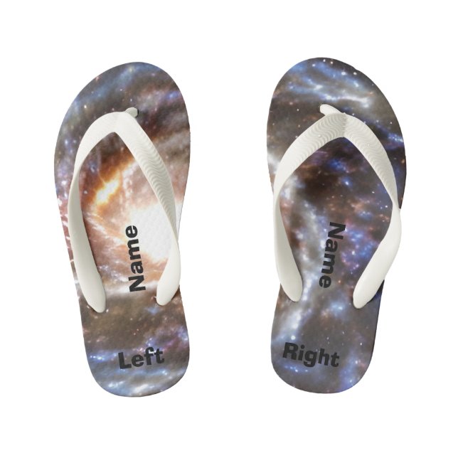 Kosmische Spinngalaxie Kunstwerke Flip Flops (Fußbett)