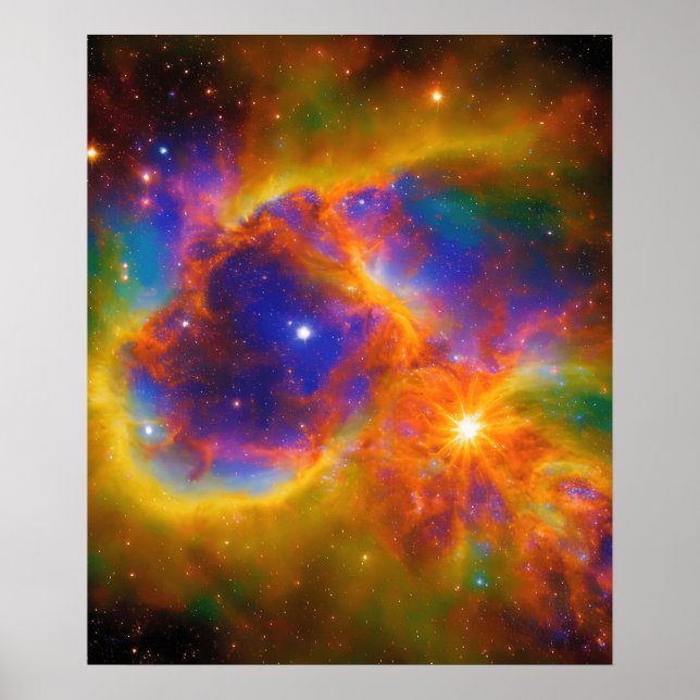 Kosmische Star Galaxie Poster (Vorne)
