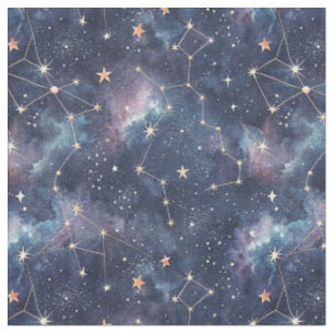 Kosmische Sternenkonstellation & Galaxie-Nachtmust Stoff