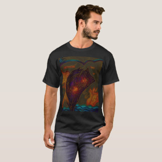 Kosmische Ströme: Abstrakter Nebelstrom T-Shirt