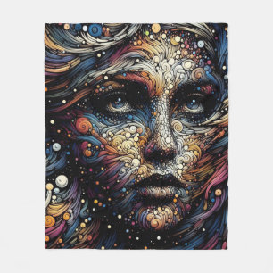 "Kosmische Strudel des Souls" Fleecedecke