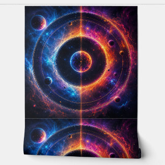 Kosmische Symphonie - Himmelsorbits und Nebel tanz Tapete