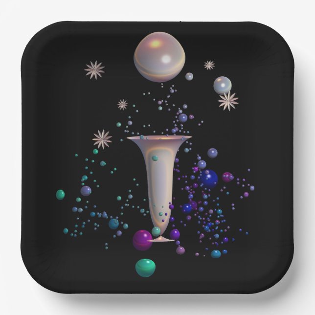 Kosmische Symphonie Pappteller (Vorderseite)