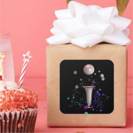 Kosmische Symphonie Quadratischer Aufkleber