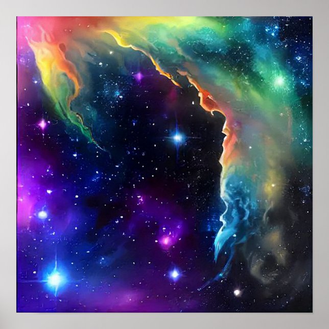 Kosmische Szene Poster (Vorne)