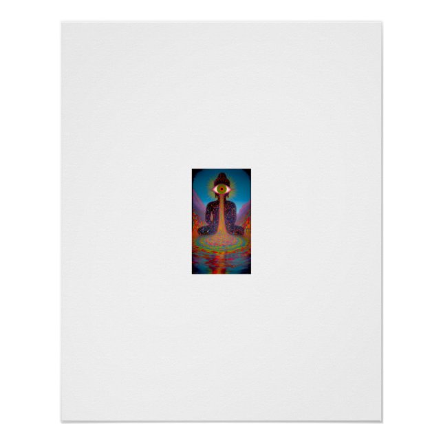 Kosmische Third Eye Meditation Vision Poster (Vorderseite)