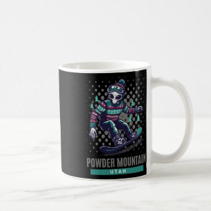 Kosmische Thrills - Alien Snowboarden in Pulvern Kaffeetasse