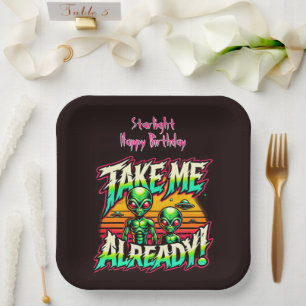 Kosmische Thrills rufen nach dir! Pappteller