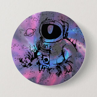 Kosmische Träume - Galaxy-Astronautenschaltfläche Button