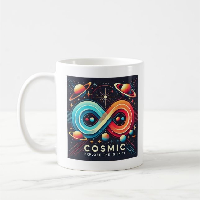 Kosmische Unendlichkeit: Entdecken Sie das Unendli Kaffeetasse (Links)