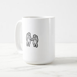 Kosmische Unternehmen - Astronauten halten Hände Kaffeetasse