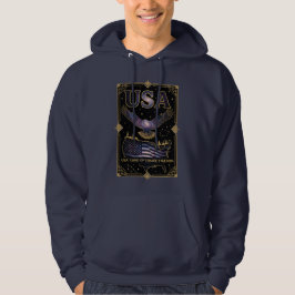 Kosmische USA-Adler-Himmelskarten-Kunst Hoodie