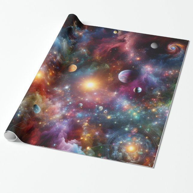 KOSMISCHE UTOPIE GESCHENKPAPIER (Ungerollt)