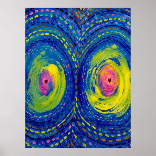 Kosmische Verbindung – Farbposter der abstrakten K Poster (Vorne)