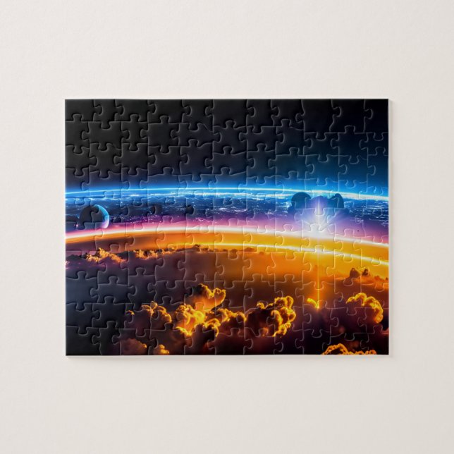 Kosmische Vision der künftigen Zivilisation von je Puzzle (Horizontal)
