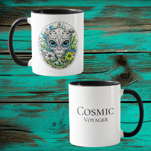 kosmische Voyager   Alien Extraterrestriale Floral Tasse