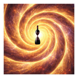 Kosmische Wein-Wirbel-Wandkunst - Leinwanddruck Fotodruck
