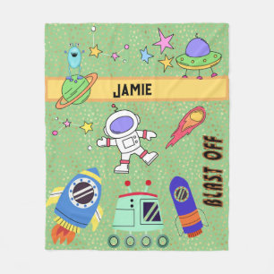 Kosmische Welt Personalisiert Fleece Blanket