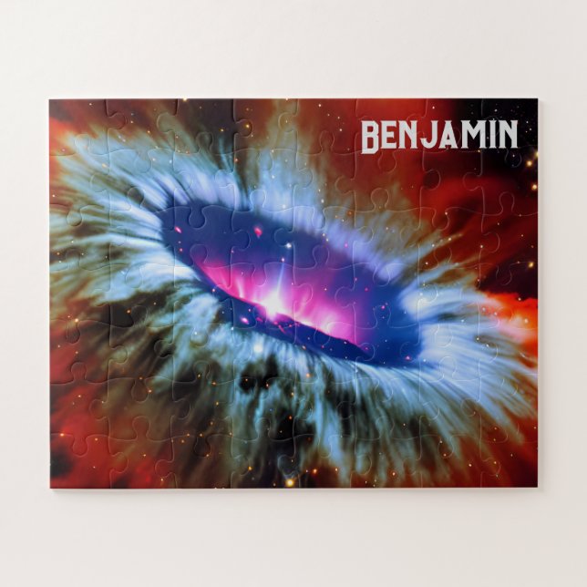 Kosmische Weltraumforschung Blau und Lila Phänomen Puzzle (Horizontal)