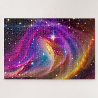 Kosmische wirbelnde Indigo-Veranstaltung im Univer Puzzle
