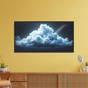 Kosmische Wolken-Wandkunst – Träumerische Weltraum Leinwanddruck