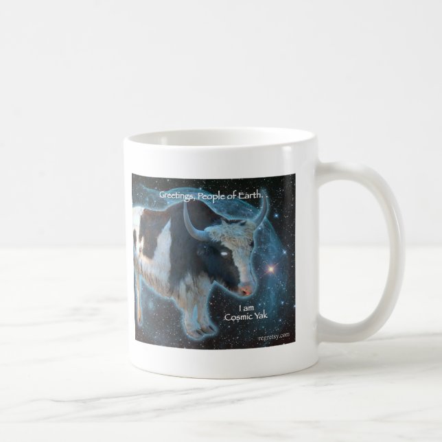 Kosmische Yak Kaffeetasse (Rechts)