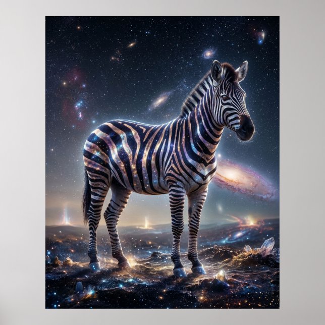 Kosmische Zebrastrahlen-Ebenen Poster (Vorne)
