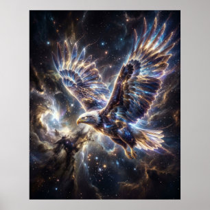 Kosmischer Adler Starstorm Flug Poster