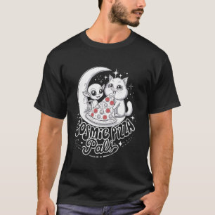 Kosmischer Alien-Katzen-Pizza-Liebhaber-Traum T-Shirt
