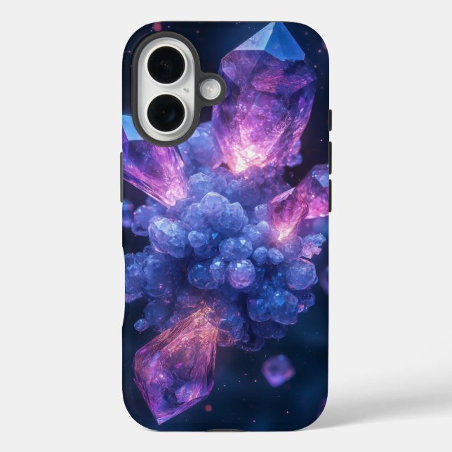 Kosmischer Amethyst-Kristallphon Case-Mate iPhone Hülle (Rückseite)